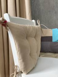 Чехол декоративный на стул с завязками канвас Ника, артикул 7774343-03 - фото